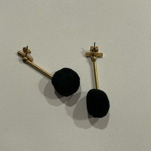 Madewell Black Puff Earrings